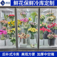 冰立方鲜花后补式冷库展示冷藏冷冻柜商用玻璃门冷库全套设备厂家