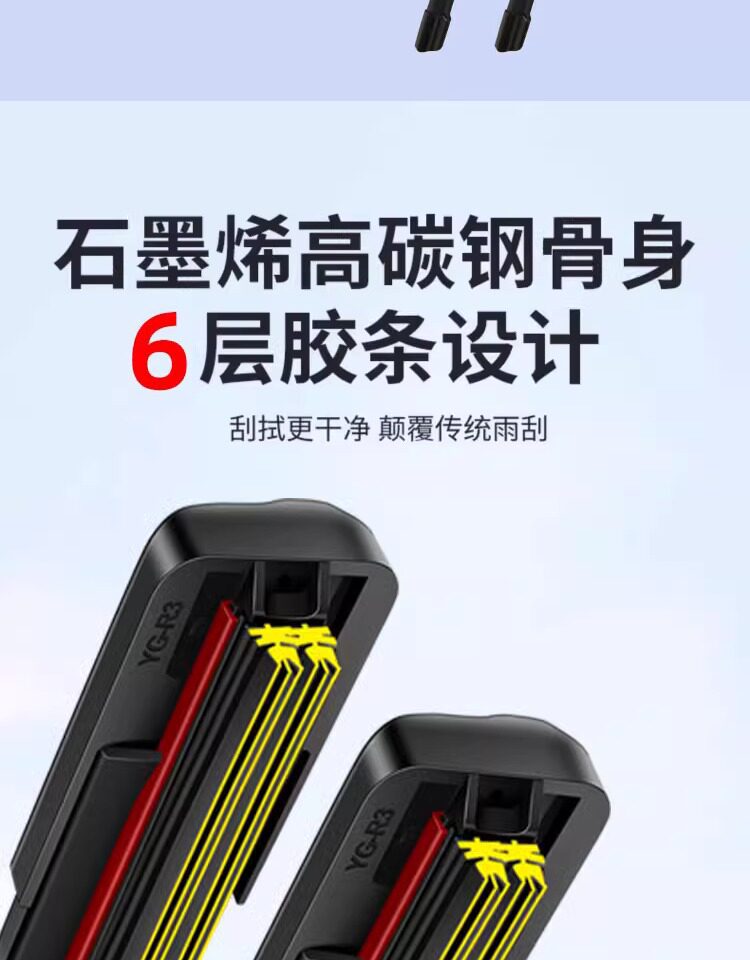 Compatible with six-layer rubber strip Buick wipers for models like the Envision, new LaCrosse, Encore, Verano, and the boneless wipers for Envision