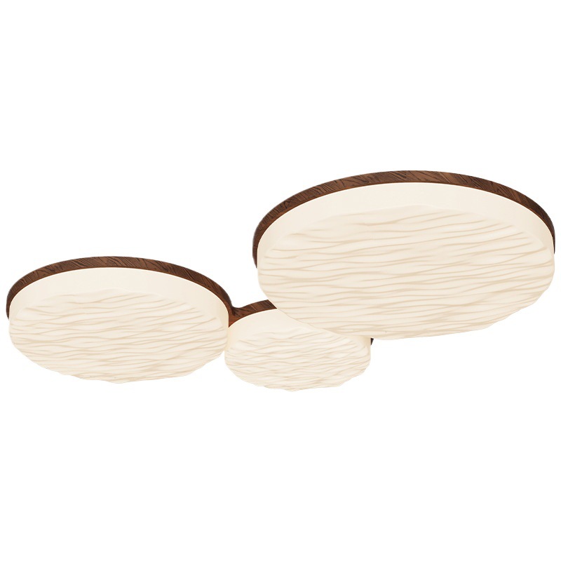 Lámpara principal de estilo japonés de color nogal de tronco de espectro completo, lámpara de techo, estilo crema nórdico, lámpara de sala de estar minimalista moderna