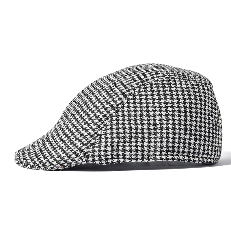 Otoño e Invierno casquillo de los hombres boina adulto Plaid Hipster forward Cap 2023 gorra de mediana edad y ancianos al por mayor