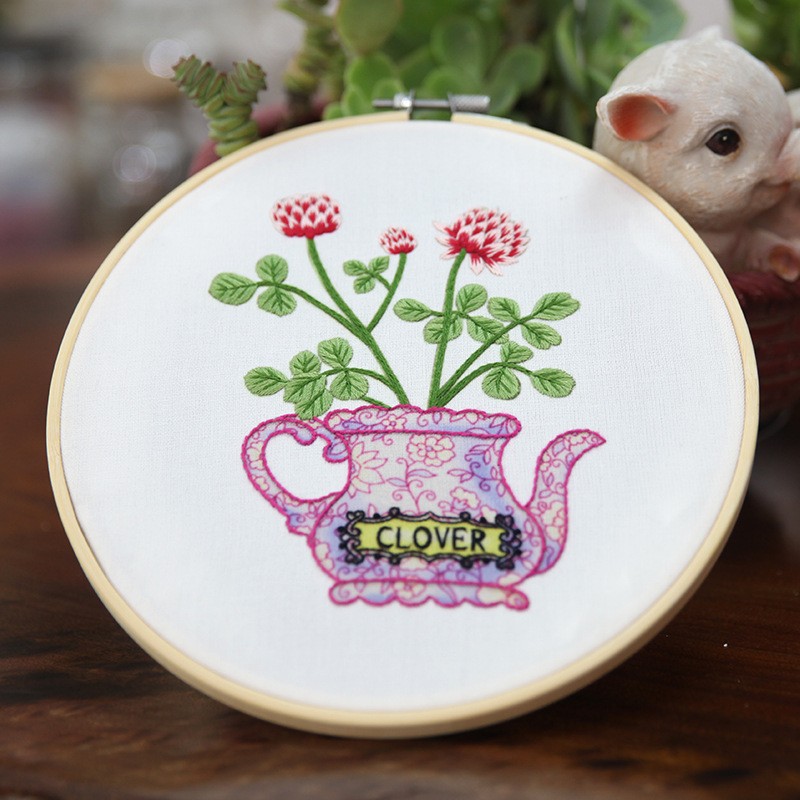 Bordado material de bricolaje paquete Lu bordado hecho a mano tela creativa decoración de estilo europeo flor tridimensional novicio costura colgante pintura