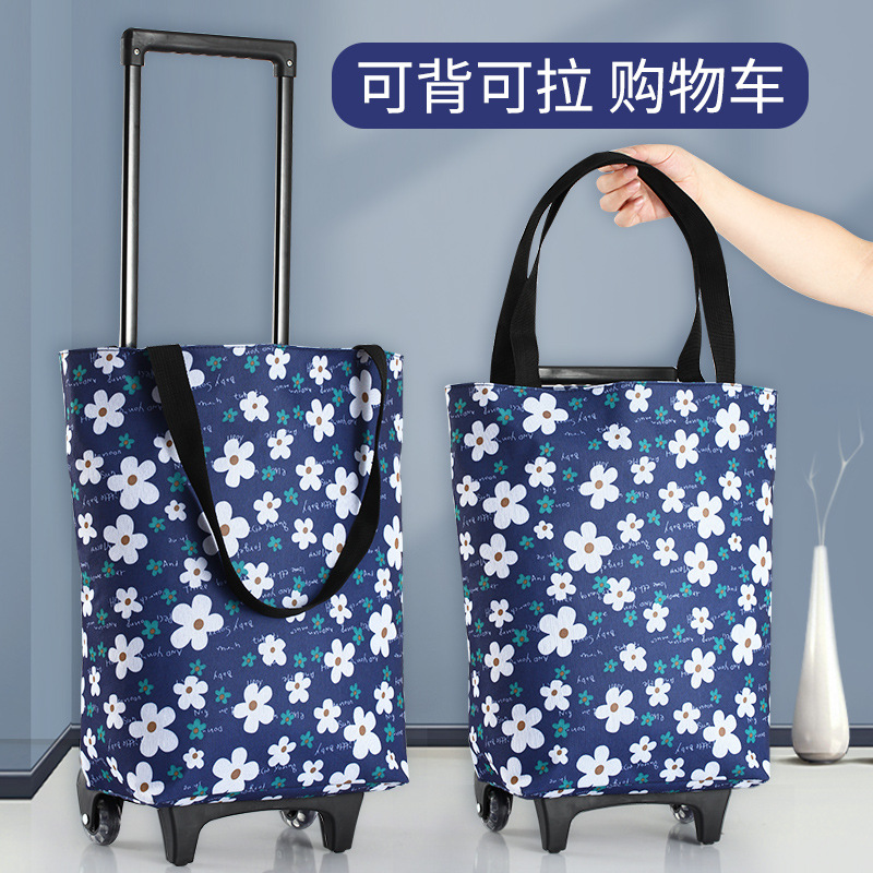 Shopping Cart, Small Trolley, Shopping Cart, Household Artifact, Supermarket Trolley, Trailer, Foldableing Portable Shopping Bag, Trolley