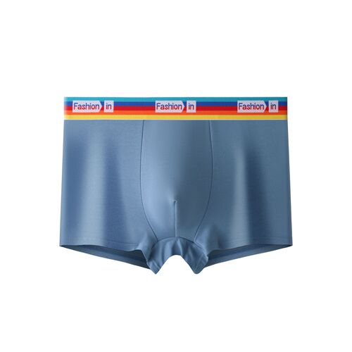 Men's underwear pure cotton antibacterial crotch breathable and comfortable combed cotton mid-rise solid color men's boxer briefs wholesale