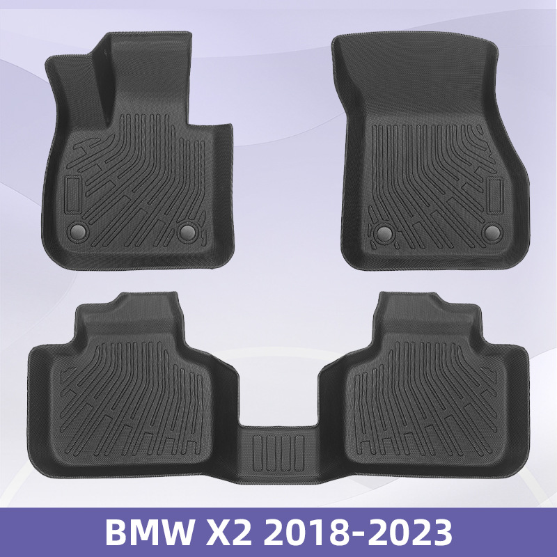 Aplicable a BMW X2 2018 - 2023 3D todo el tiempo TPE almohadilla para los pies almohadilla del maletero