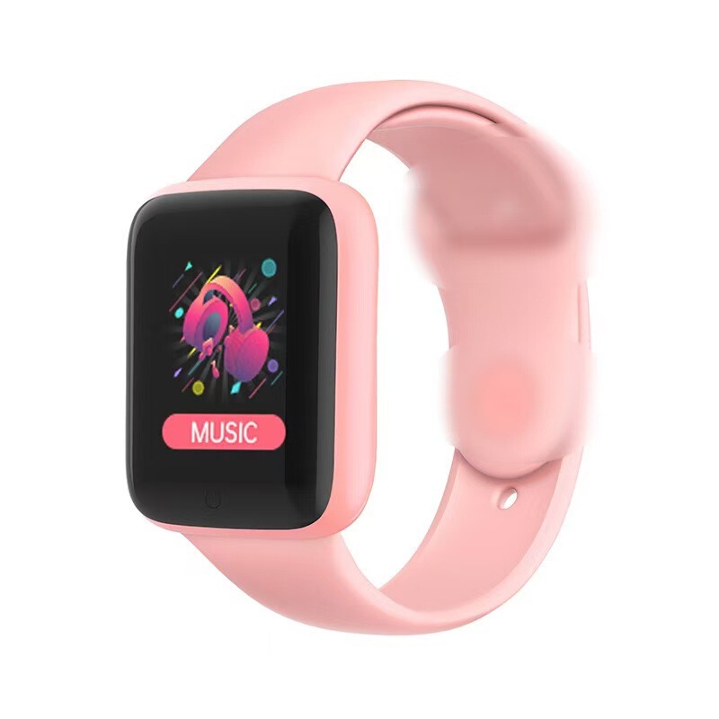 Heart Rate Blood Pressure Blood Oxygen Exercise Color Macaron Bluetooth Y68 Smart Watch D20 Smart Bracelet