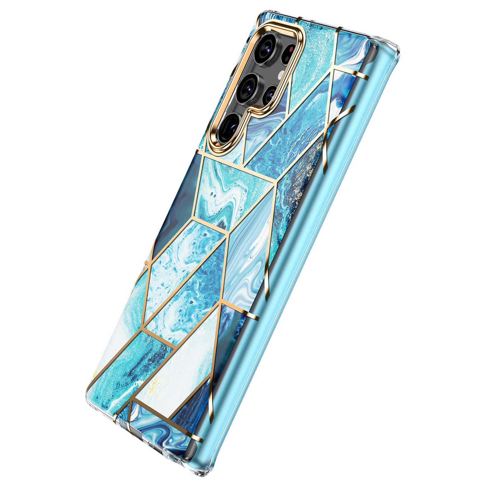 Shockproof Marble Phone Case For Samsung S24 And S23 Ultra Pink_voghion.com