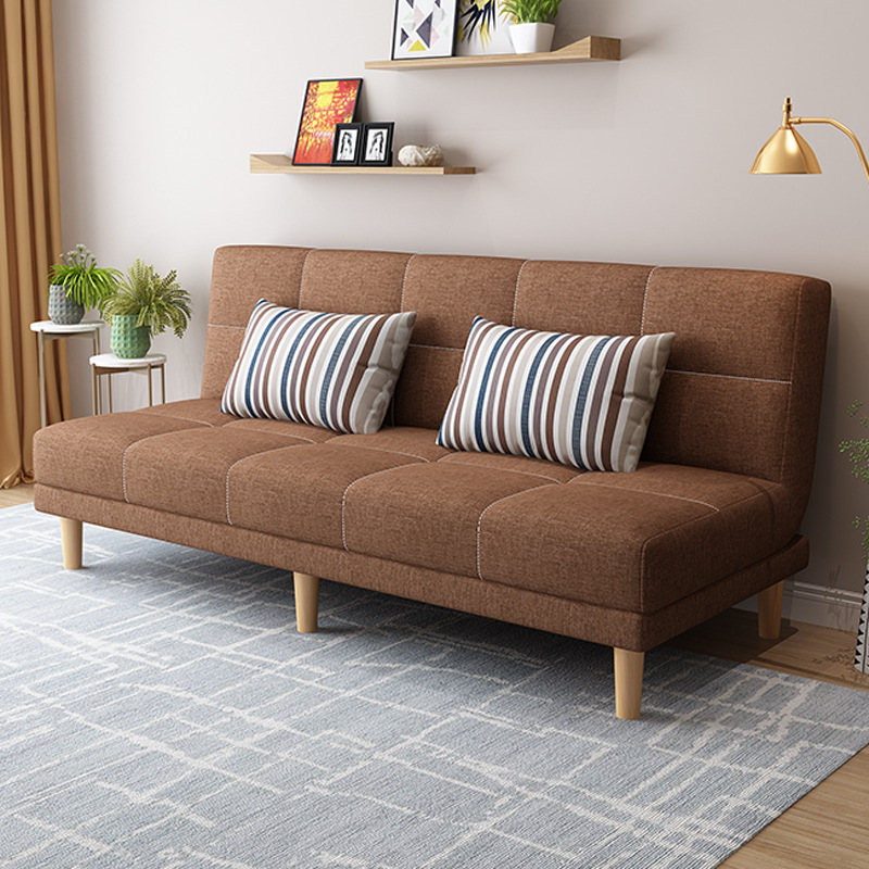 Fábrica directa sofá de piel de gato garra sala de estar pequeña casa de alquiler tienda de ropa doble plegable multifuncional dos