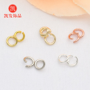 14K����ɫ�~Ȧ�_��Ȧƽ��Ȧ�B��Ȧ�ֹ�diy�����Ȧ�B�ӭh���