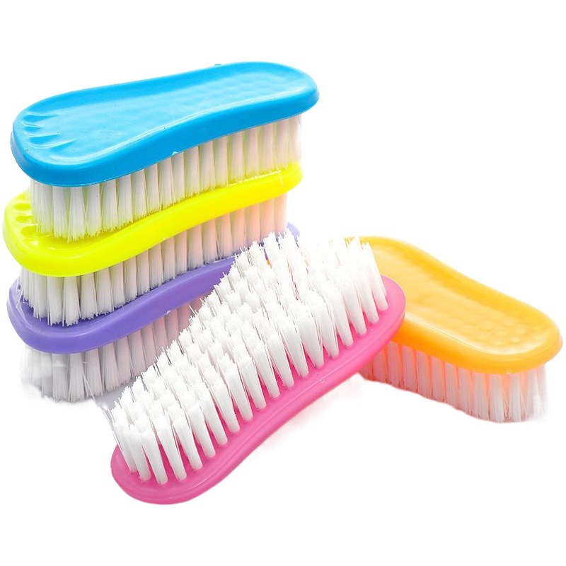 Lindo pie multiusos cepillo de limpieza de color de pelo suave cepillo de lavandería cepillo de lavado de zapatos cepillo de lavabo