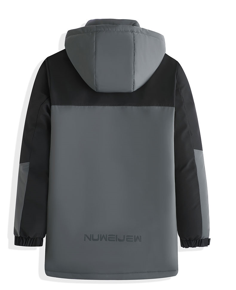 Herrenbekleidung 2024 Winter Neue Herren Kapuzenjacke Kurze Verdickte Outdoor Freizeit Farblich passende warme Baumwolljacke Herren Baumwollkleidung_voghion.com