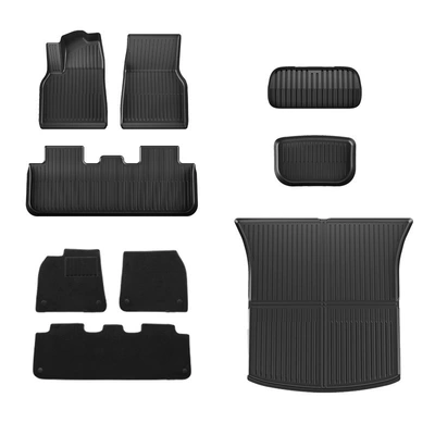 Mats, Modelə uyğun ayaqaltı - huanxin-y-full-car-floor-mat-9-piece-set-trunk-mat