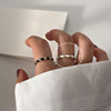 Retro one size small design ring, universal accessory, simple and elegant design, on index finger, cat's eye, wholesale