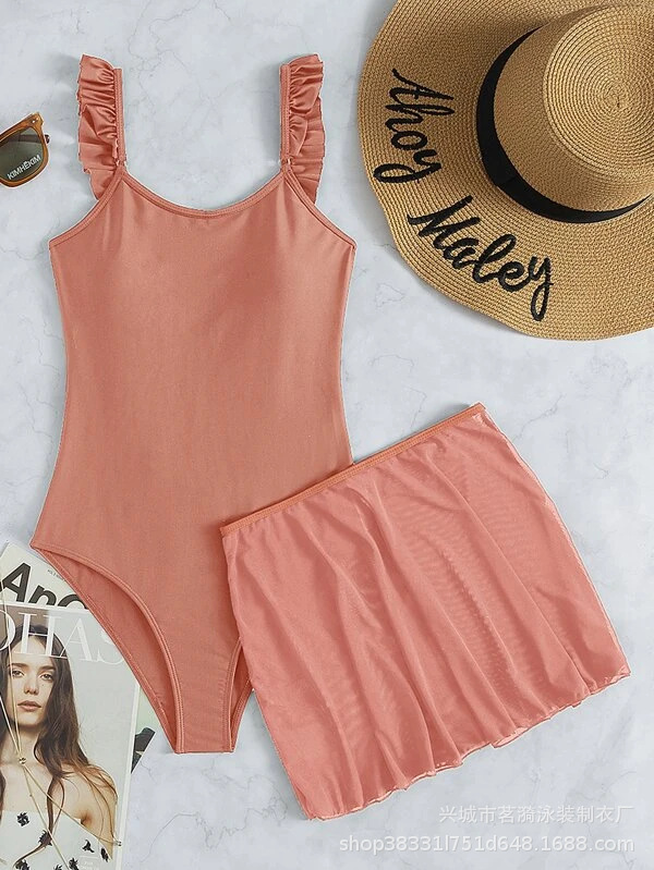 Mingyi nueva moda europea y americana sexy de una pieza multi-color llano fresco pequeño Bikini de tres piezas traje de baño