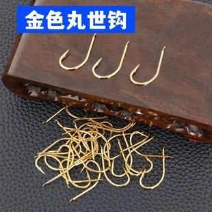 Golden pill fish hook long handle bulk flat head barbed crooked mouth thin hook carp white stripe bass sea fishing hook wholesale