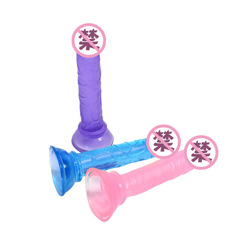 Mini suction cup, simulated crystal transparent small penis, female penis masturbation device, adult sex toy, foreign trade supply