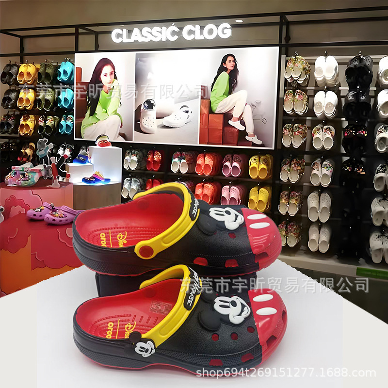 Cross Disney Mickey/Mickey Mouse Kidsren's Clogs Summer New Anti-Slip Family Baby Sandals Beach Shoes