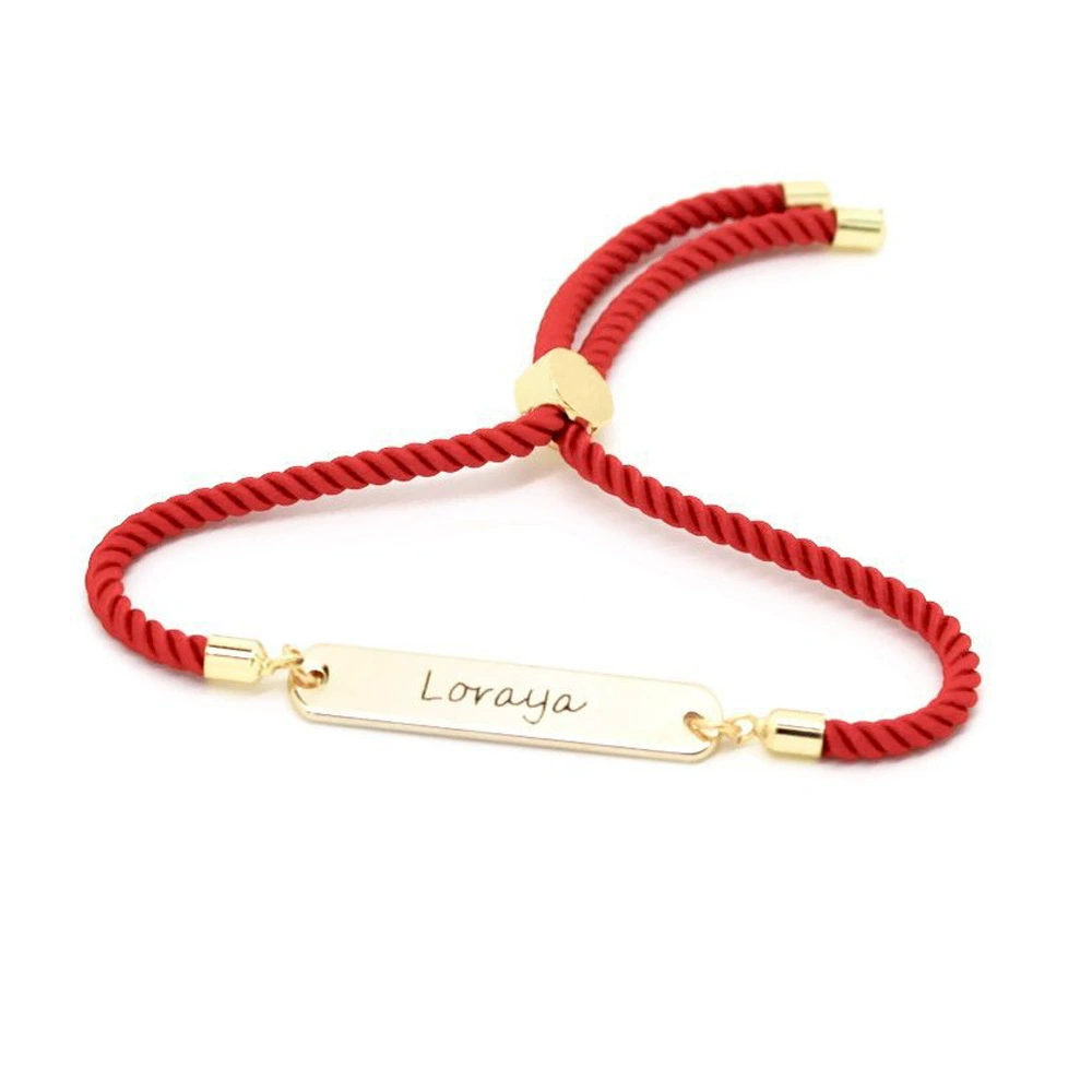 Простой женский многоцветный тканый браслет Ben Life с Красной веревкой, длинный браслет из нержавеющей стали, можно свободно регулировать