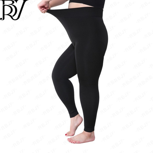 Women's Thick Fleece Leggings Winter Warm Tights High-Waisted Polyester Pants for Plus Size 200 lbs Fat Mm