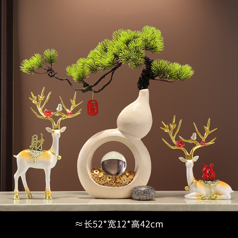 入户门玄关猫细长竖高花瓶摆件感客厅电视柜花艺装饰礼品|undefined