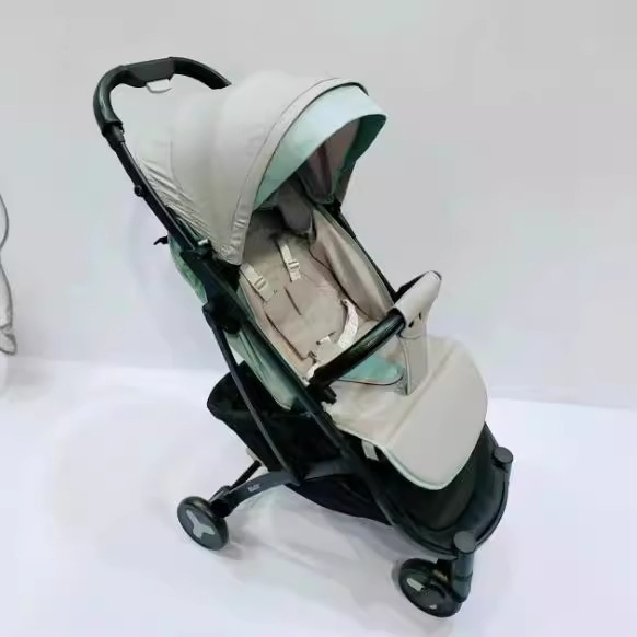 Cochecito de bebé puede sentarse y acostarse fácilmente con un solo clic plegable de alto paisaje caminando bebé artefacto bolsillo de almacenamiento portátil empuje