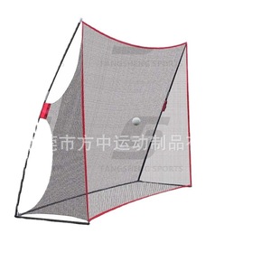Golf Goal Sample, Improved Iron Frame, 3-Strand Net 1inch Black Polyester Knotless Net