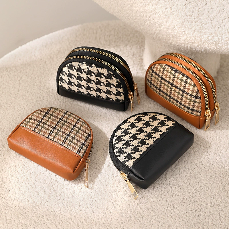  Cloth, wallet, shoulder bag, short key bag with zipper, card holder, coins, European style