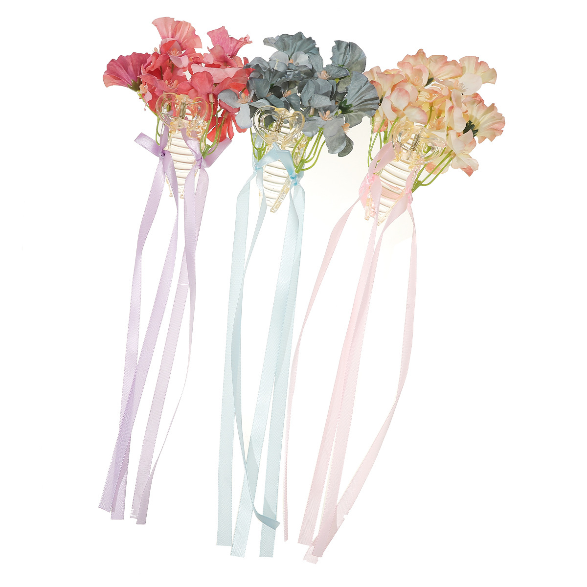 Women's Flower Sweet Mixed Materials Hair Claws display picture 5