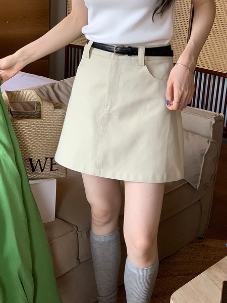 Weisong Clothing High-Waisted Slimming Bodycon Skirt 2026 Summer New Versatile A-Line Short Skirt (with Belt)
