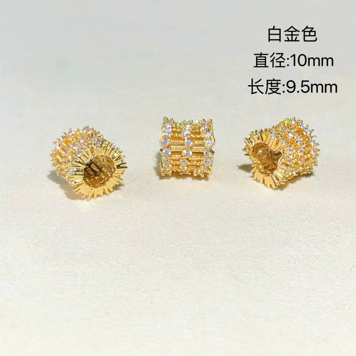 Color-Preserving Crystal Accessories Cut Out Lace Spacer Beads DIY Handmade Bracelet Necklace Beaded Accessories Jewelry