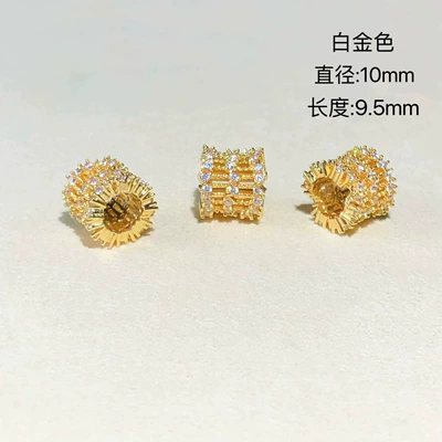 Color-Preserving Crystal Accessories Cut Out Lace Spacer Beads DIY Handmade Bracelet Necklace Beaded Accessories Jewelry (Zərgərlik ara hissələri) - gold-41