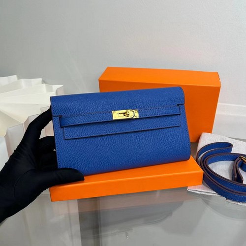  new h family r palm print Kelly wallet gold buckle mid-length clutch bag genuine leather ladies bag clutch bag