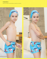 Wholesale new children's swim trunks for boys, swimming suit for middle children, flat-bottom swim trunks, one piece drop shipping