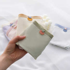 女士内裤纯棉女内裤色彩缤纷少女日系内裤中腰全棉裆三角裤批发