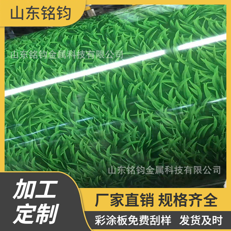 山东厂家 大量出售 0.3/0.4/0.5厚小草彩钢卷  彩涂板 可压瓦开平