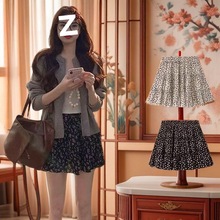 黑色碎花半身裙夏季新款2025高腰新款蛋糕显瘦小个子裙子短裙工厂