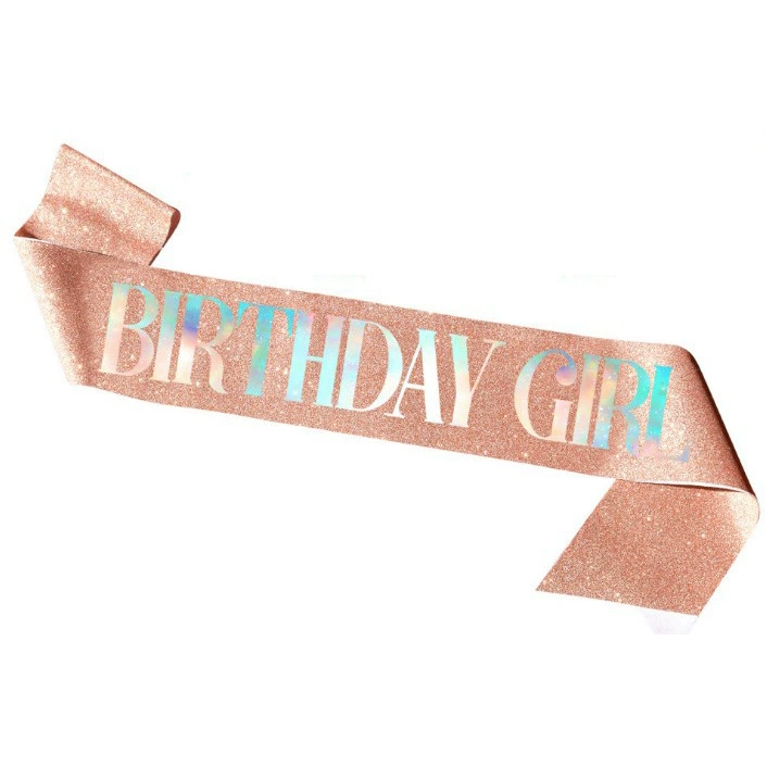 Диадема-ободок набор с кристаллами и лентой "Birthday Queen", комфортная подарочная принадлежность