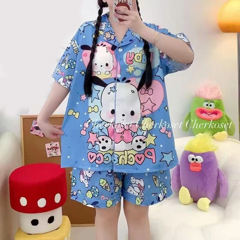 Comercio exterior pijamas infantiles lindos perros de jade Guizhou Kuolomi chicas de verano manga corta bolígrafo dibujos animados ropa doméstica transfronteriza