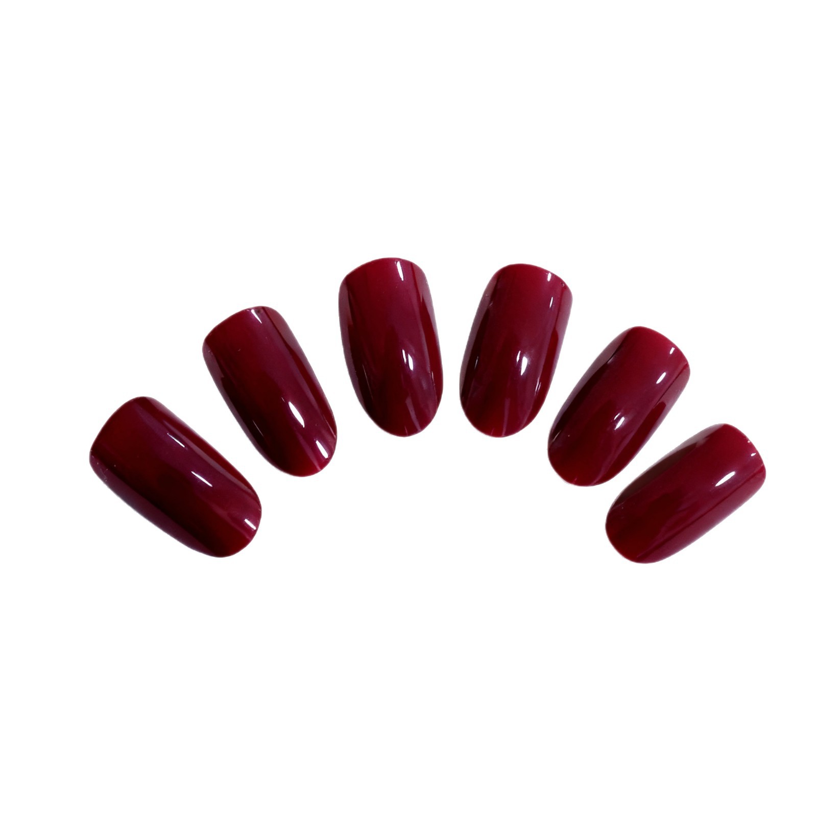 Uñas Postizas Ovaladas de 24 Piezas, Color Sólido, Simple, para Mujeres