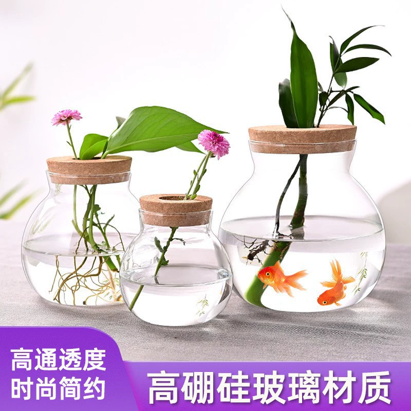 Гидропонная стеклянная ваза, простой настольный декор для дома, маленький контейнер для цветов, для выращивания водных растений, для позиционного размещения, экологическая бутылка