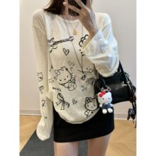 艺术生奶乖薄款防晒罩衫长袖t恤女春夏季慵懒宽松显瘦打底衫上衣