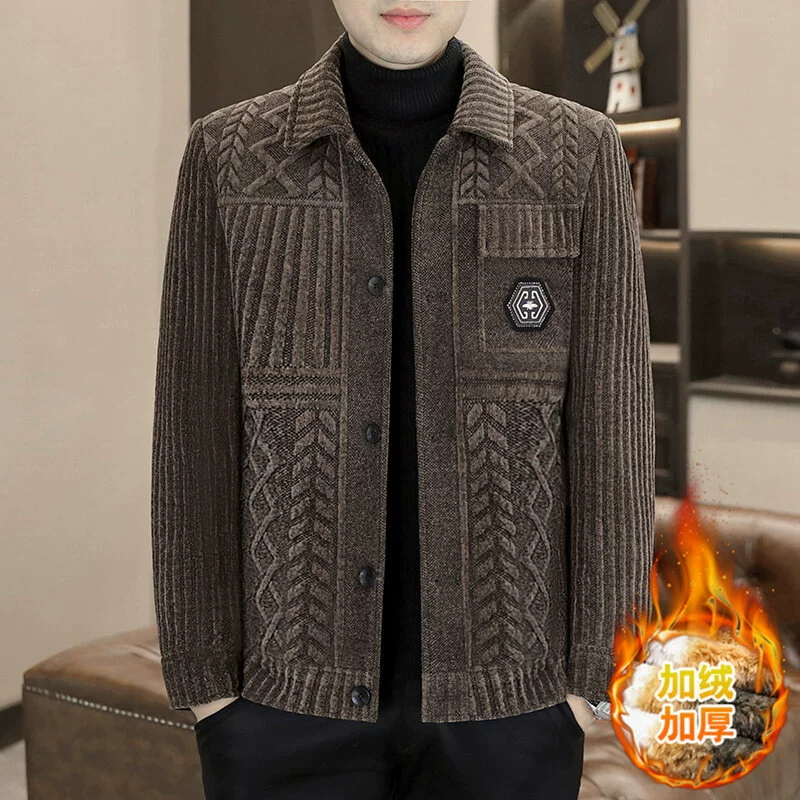 2024 осень и зима Krondi зимний взрыв золотой норковый бархат толстый отворот куртка 1029