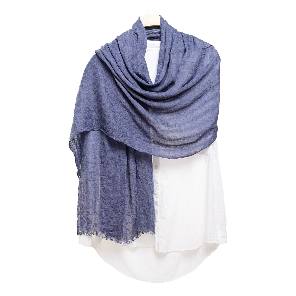 Classic universal solid fashionable cloak, scarf, European style, cotton and linen, wholesale