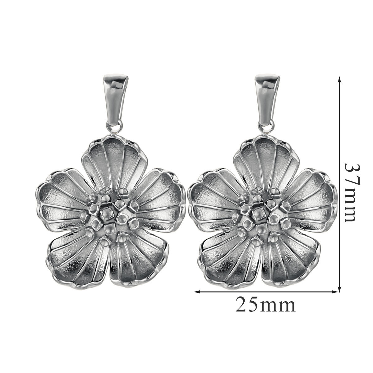 Acero inoxidable 18K dorado flores creativas en el viento nicho collar DIY de verano alta sensación accesorios