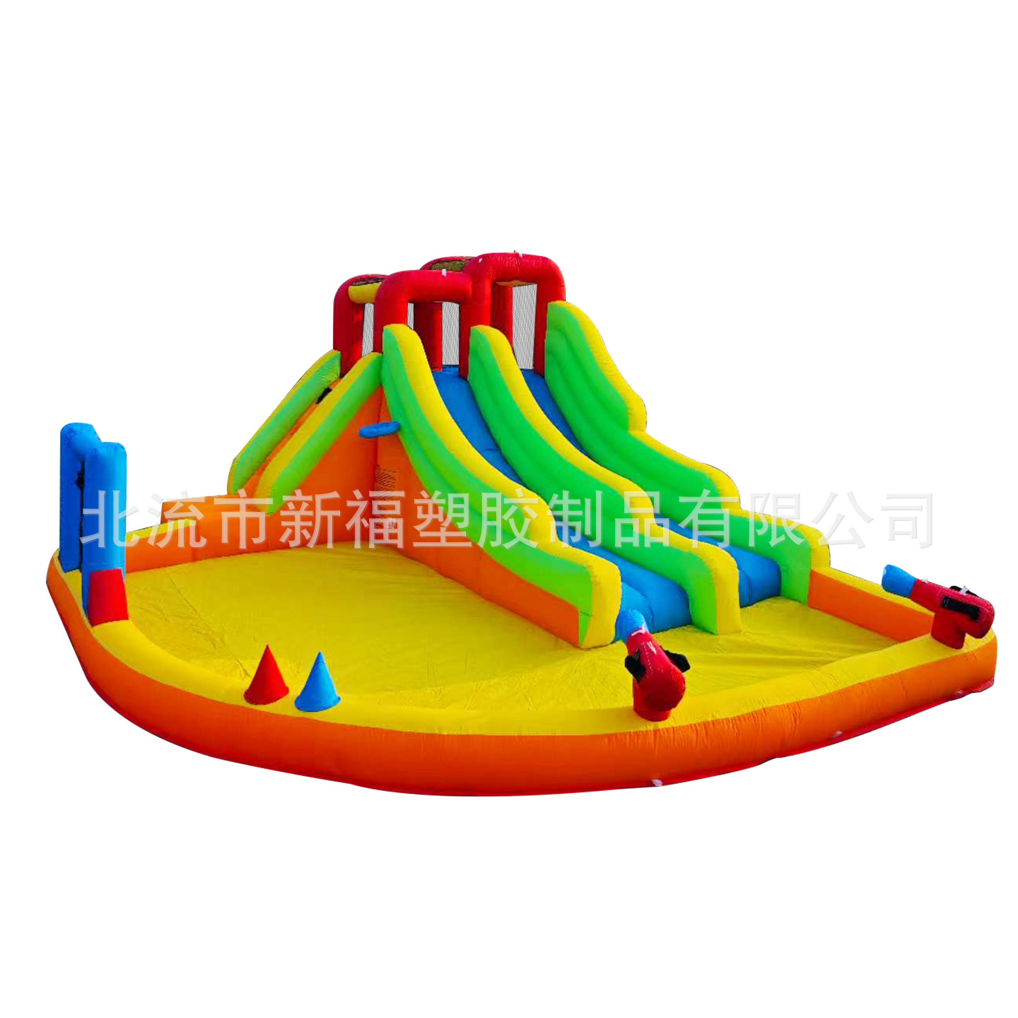 Castillo infláble para niños doble deslizante doméstico interior y exterior cama de salto deslizante rociador de agua casa de juguetes parque de atracciones Fuerte travieso