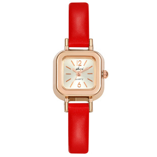 Square girls watch, thin strap watch, Korean version mini women's watch, simple student casual retro watch for women