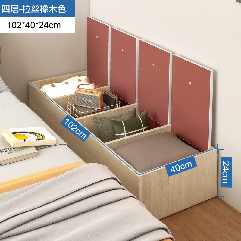 Mesita de noche gabinete simple mesita de noche gabinete estrecho espacio largo gabinete de almacenamiento de pared gabinete cama cola armario