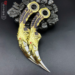 生死狙擊周邊暗月雙刺五爪金龍合金武器模型擺件耍酷玩具不可開刃