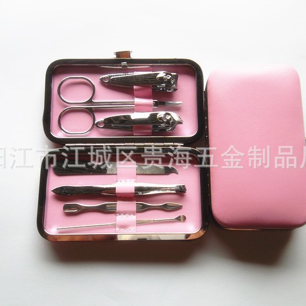 不锈钢指甲剪套装批发美容指甲钳套装6件7件套美甲工具套装批多色