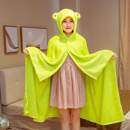 Cartoon Panda Dinosaur Overshawl Office Nap Air Conditioning Blanket Student Dorm Lazy Person Cape Hooded Blanket