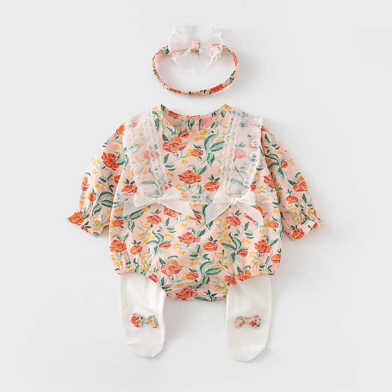 Áo Sơ Sinh Bé Gái Kèm Băng Đô - 53T109 - Thời Trang Kids đẹp 1